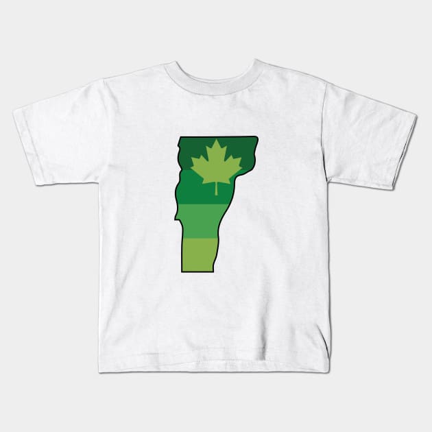 Vermont State Kids T-Shirt by dvdnds